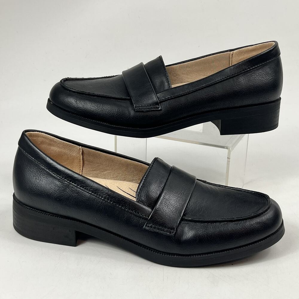 LifeStride Sonoma 2 Loafers Womens Size 6.5 Black Slip On Comfort Shoes Soft